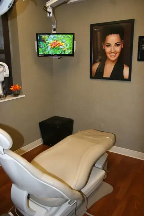 The spa treatment room at Artistry Smile Center